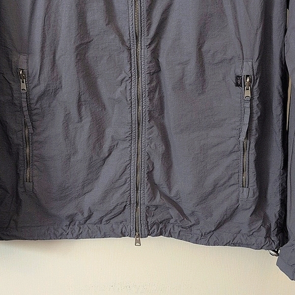 AllSaints Mens Medium Amerson Jacket Windbreaker Gray Lightweight Outdoors - Picture 2 of 8